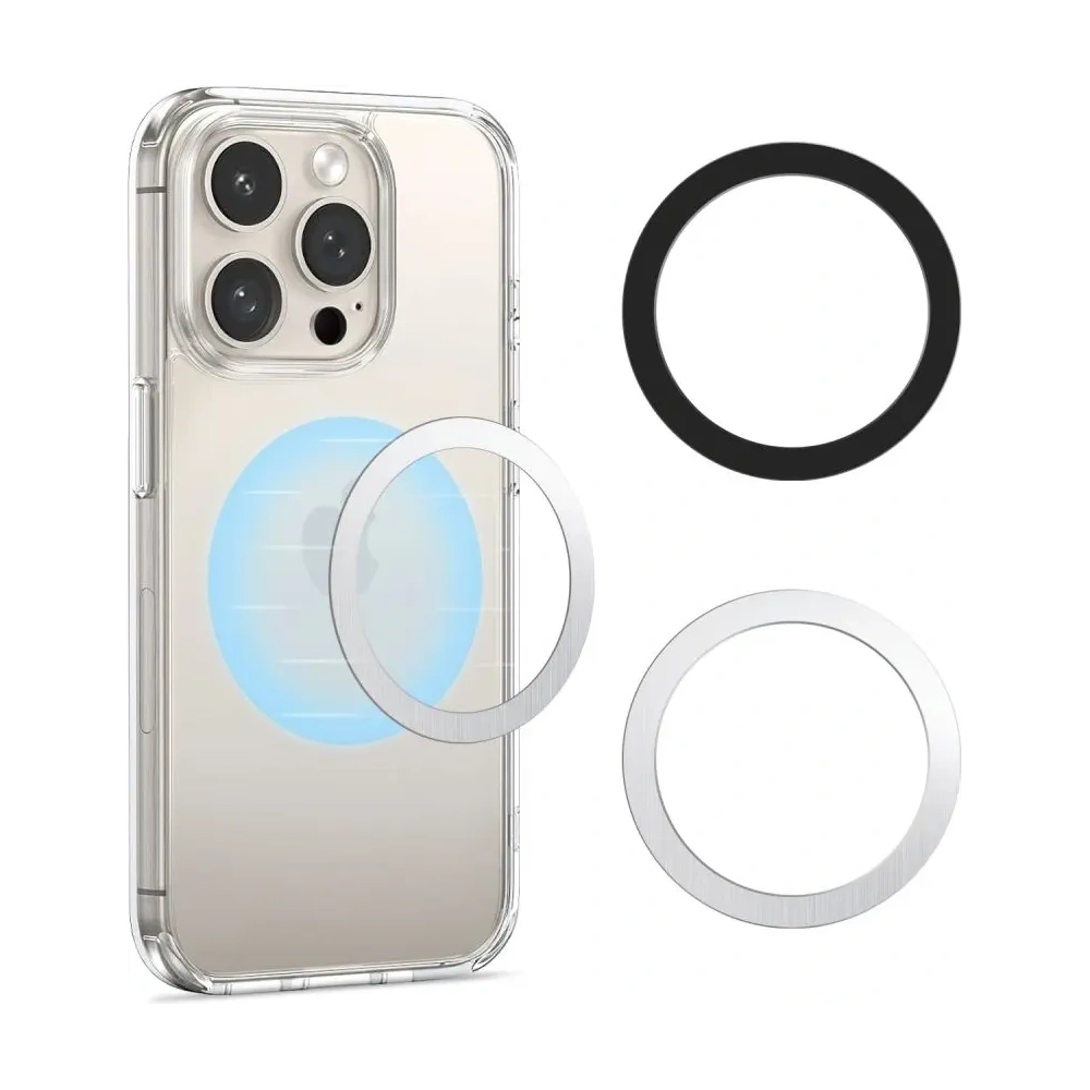 Blaszka Tech-Protect MMP-110 2in1 Magnetic MagSafe Ring Silver & Black