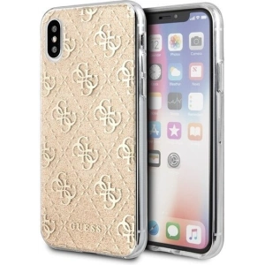 Buy Guess GUHCPXPCU4GLGO iPhone X/Xs gold hard case 4G Glitter - GUE442GLD - {ean13} - Home Screen Store Europe