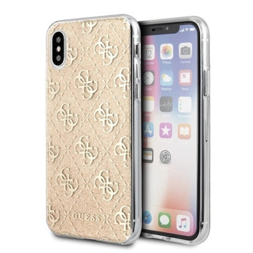 Kup Etui Guess GUHCPXPCU4GLGO Apple iPhone X/XS zlaté/gold tvrdé pouzdro 4G Glitter - GUE442GLD - {ean13} - Sklep Home Screen