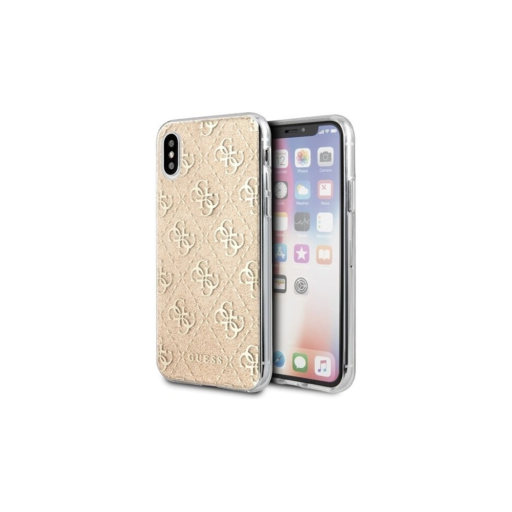 Etui Guess GUHCPXPCU4GLGO Apple iPhone X/XS złoty/gold hard case 4G Glitter