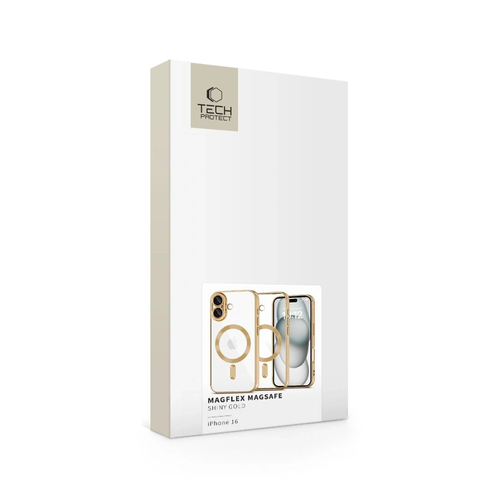 Etui Tech-Protect MagFlex MagSafe Apple iPhone 16 Shiny Gold - iPhone 16 - Tech-Protect