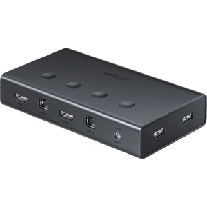 [OUTLET] KVM přepínač UGREEN CM293 4xHDMI (ženský) 4xUSB (ženský) 4xUSB-B (ženský) černý