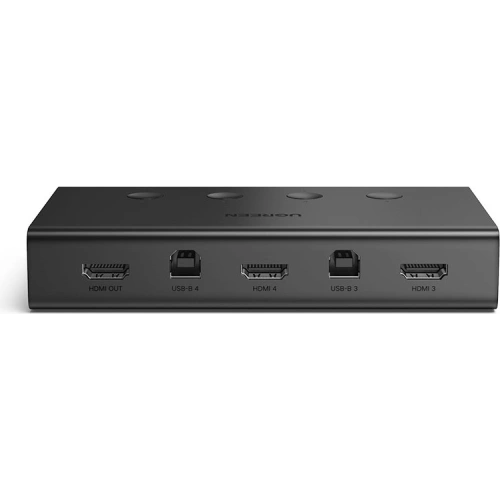 Kup [OUTLET] UGREEN CM293 4xHDMI (női) 4xUSB (női) 4xUSB-B (női) fekete KVM kapcsoló - OT-825 - {ean13} - Sklep Home Screen