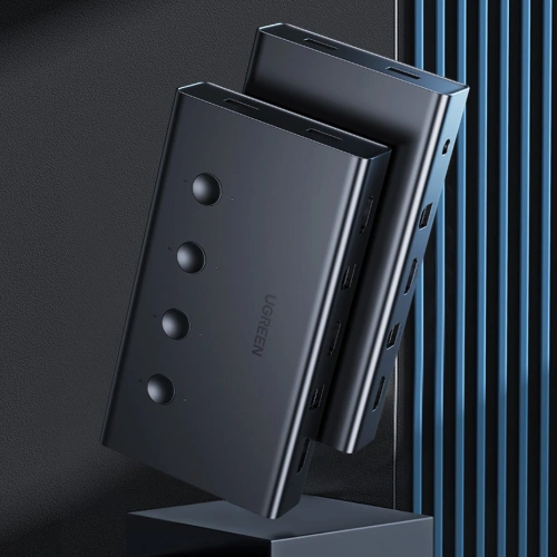 Kup [OUTLET] UGREEN CM293 4xHDMI (női) 4xUSB (női) 4xUSB-B (női) fekete KVM kapcsoló - OT-825 - {ean13} - Sklep Home Screen
