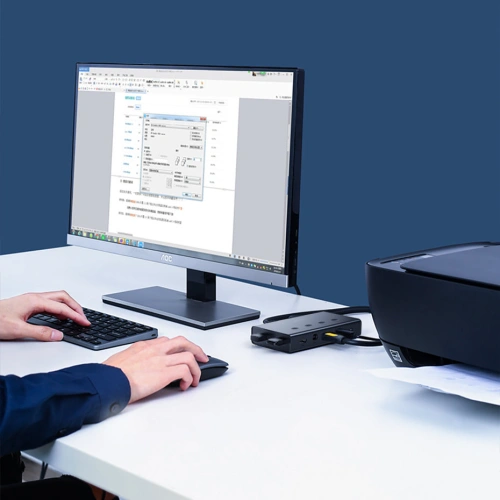 Kup [OUTLET] Przełącznik KVM UGREEN CM293 4xHDMI (żeński) 4xUSB (żeński) 4xUSB-B (żeński) czarny - OT-825 - {ean13} - Sklep Home Screen