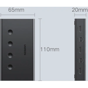 Kup [OUTLET] Przełącznik KVM UGREEN CM293 4xHDMI (żeński) 4xUSB (żeński) 4xUSB-B (żeński) czarny - OT-825 - {ean13} - Sklep Home Screen