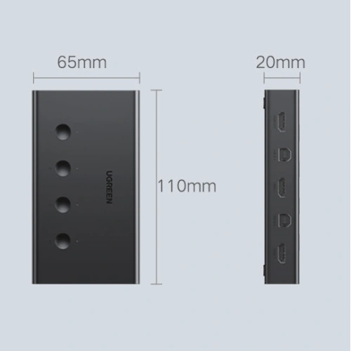 Kup [OUTLET] UGREEN CM293 4xHDMI (női) 4xUSB (női) 4xUSB-B (női) fekete KVM kapcsoló - OT-825 - {ean13} - Sklep Home Screen