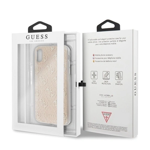 Kup Etui Guess GUHCPXPCU4GLGO Apple iPhone X/XS zlaté/gold tvrdé pouzdro 4G Glitter - GUE442GLD - {ean13} - Sklep Home Screen