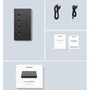Kup [OUTLET] Przełącznik KVM UGREEN CM293 4xHDMI (żeński) 4xUSB (żeński) 4xUSB-B (żeński) czarny - OT-825 - {ean13} - Sklep Home Screen