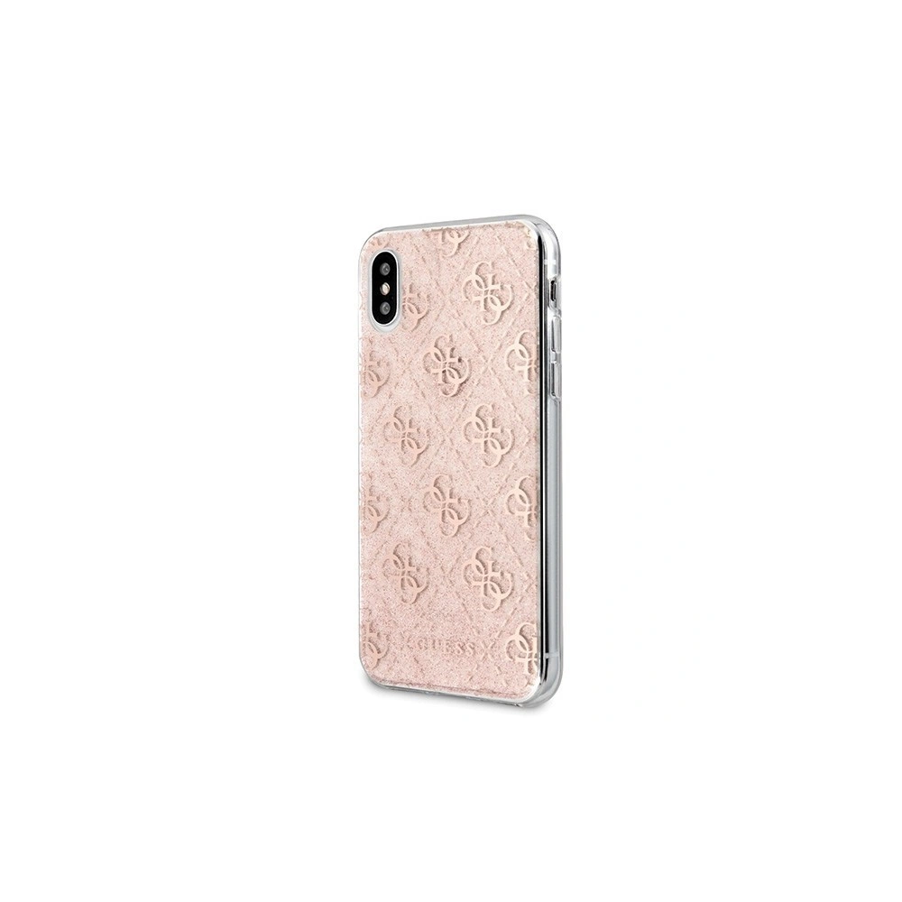 Etui Guess GUHCPXPCU4GLPI Apple iPhone X/XS różowy/pink hard case 4G Glitter