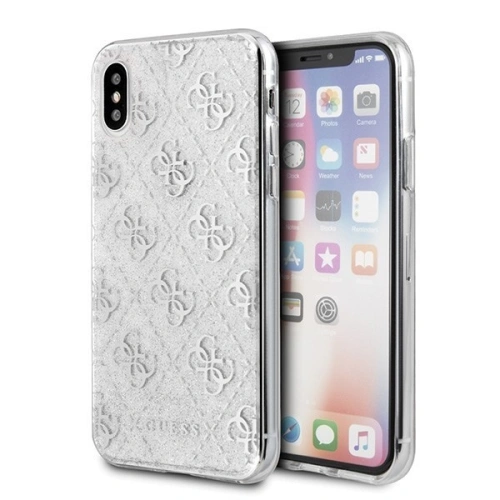 Kup Guess Apple Tasche GUHCPXPCU4GLSI iPhone X/XS silber/silberne Hartschale 4G Glitter - GUE444SLV - {ean13} - Sklep Home Screen