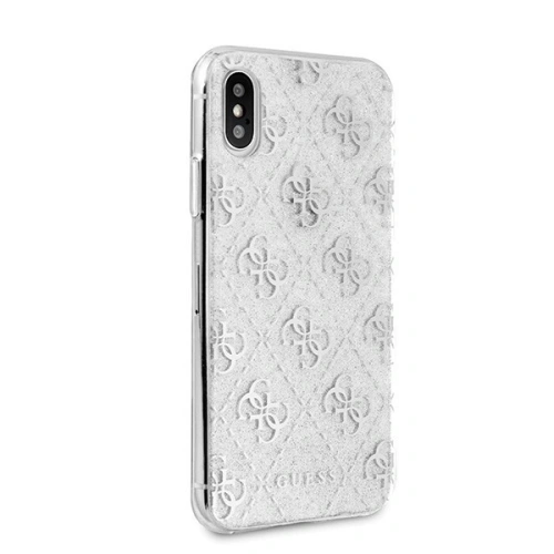 Kup Etui Guess GUHCPXPCU4GLSI Apple iPhone X/XS srebrny/silver hard case 4G Glitter - GUE444SLV - {ean13} - Sklep Home Screen