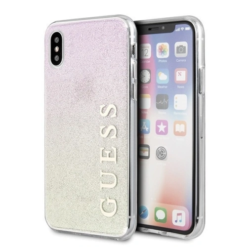 Kup Etui Guess GUHCPXPCUGLGPI Apple iPhone X/XS rozie-aurie/gold pink hard case Gradient Glitter - GUE445GLDPNK - {ean13} - Sklep Home Screen