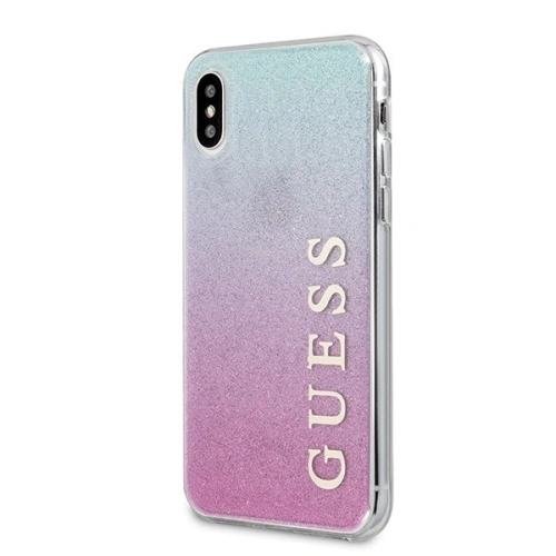 Kup Guess Apple Tasche GUHCPXPCUGLPBL iPhone X/XS rosa/blau/rosa blau Hartschale Gradient Glitter - GUE446PNKBLU - {ean13} - Sklep Home Screen