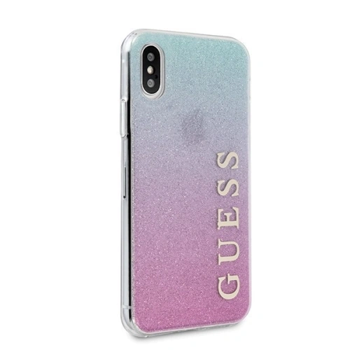 Kup Guess Apple Tasche GUHCPXPCUGLPBL iPhone X/XS rosa/blau/rosa blau Hartschale Gradient Glitter - GUE446PNKBLU - {ean13} - Sklep Home Screen