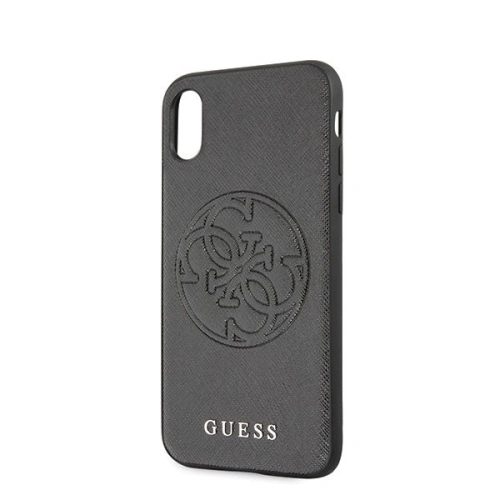 Kup Guess Apple Tasche GUHCPXRSSASBK iPhone X/XS schwarz/schwarz Hartschale Saffiano 4G Circle Logo - GUE448BLK - {ean13} - Sklep Home Screen
