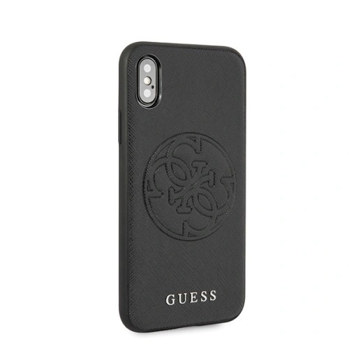 Kup Guess Apple Tasche GUHCPXRSSASBK iPhone X/XS schwarz/schwarz Hartschale Saffiano 4G Circle Logo - GUE448BLK - {ean13} - Sklep Home Screen