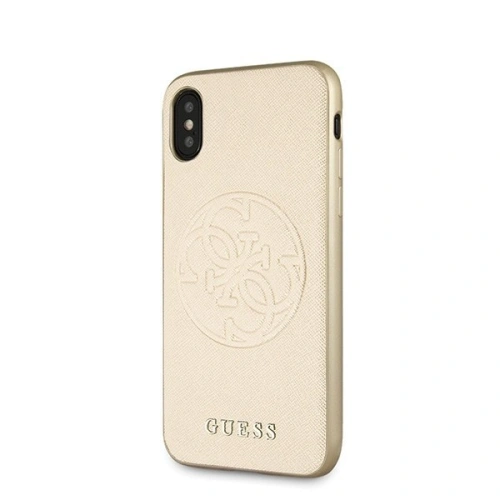 Kup Etui Guess GUHCPXRSSASGO Apple iPhone X/XS auriu/gold hard case Saffiano 4G Circle Logo - GUE449GLD - {ean13} - Sklep Home Screen