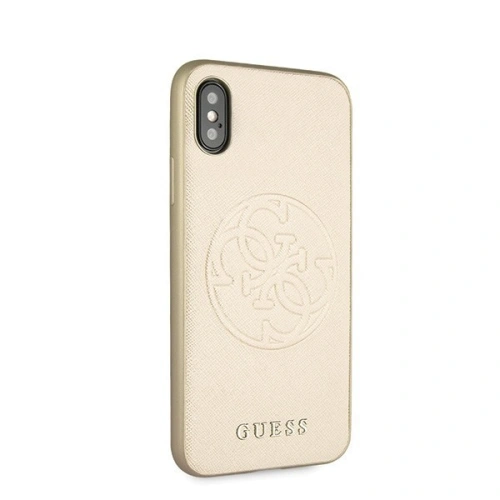 Kup Etui Guess GUHCPXRSSASGO Apple iPhone X/XS auriu/gold hard case Saffiano 4G Circle Logo - GUE449GLD - {ean13} - Sklep Home Screen