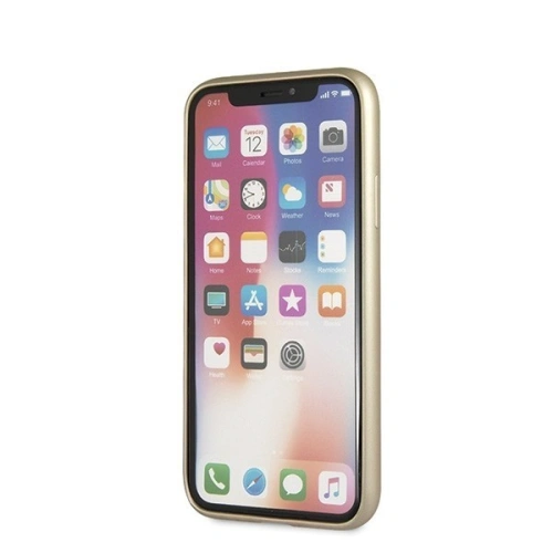 Kup Guess Apple Tasche GUHCPXRSSASGO iPhone X/XS gold/gold Hartschalenetui Saffiano 4G Circle Logo - GUE449GLD - {ean13} - Sklep Home Screen