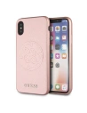 Etui Guess GUHCPXRSSASRG Apple iPhone X/XS rózsaszín-arany/hardveres tok Saffiano 4G Circle Logo