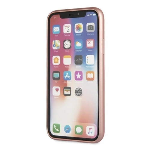 Kup Etui Guess GUHCPXRSSASRG Apple iPhone X/XS rózsaszín-arany/hardveres tok Saffiano 4G Circle Logo - GUE450RS - {ean13} - Sklep Home Screen