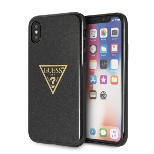 Kup Guess Apple Tasche GUHCPXSGTLBK iPhone X/XS schwarz/schwarz Hartschale Glitter Triangle - GUE451BLK - {ean13} - Sklep Home Screen
