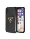 Guess Apple Tasche GUHCPXSGTLBK iPhone X/XS schwarz/schwarz Hartschale Glitter Triangle