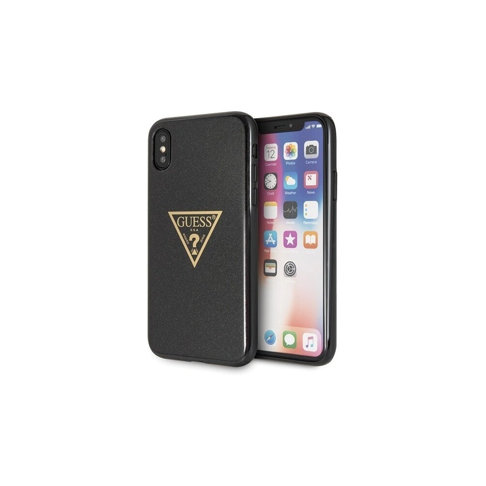 Etui Guess GUHCPXSGTLBK Apple iPhone X/XS czarny/black hard case Glitter Triangle