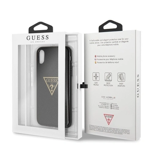 Kup Guess Apple Tasche GUHCPXSGTLBK iPhone X/XS schwarz/schwarz Hartschale Glitter Triangle - GUE451BLK - {ean13} - Sklep Home Screen