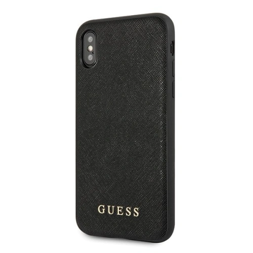Kup Guess Apple Tasche GUHCPXSLSABK iPhone X/XS schwarz/schwarz Hartschale Saffiano Silikon - GUE452BLK - {ean13} - Sklep Home Screen