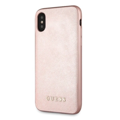 Kup Guess Apple Tasche GUHCPXSLSAPI iPhone X/XS rosa/rosa Hartschalenetui Saffiano-Silikon - GUE453PNK - {ean13} - Sklep Home Screen