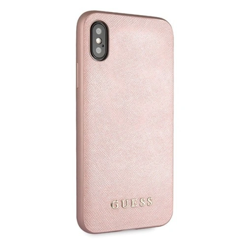 Kup Guess Apple Tasche GUHCPXSLSAPI iPhone X/XS rosa/rosa Hartschalenetui Saffiano-Silikon - GUE453PNK - {ean13} - Sklep Home Screen