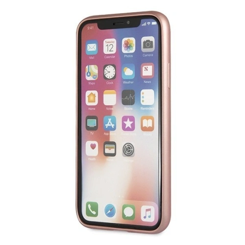 Kup Guess Apple Tasche GUHCPXSLSAPI iPhone X/XS rosa/rosa Hartschalenetui Saffiano-Silikon - GUE453PNK - {ean13} - Sklep Home Screen