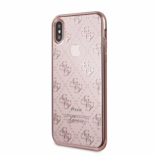 Kup Etui Guess GUHCPXTR4GRG Apple iPhone X/XS roz pink-aurie/rose gold 4G Transparent - GUE454RS - {ean13} - Sklep Home Screen