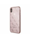 Etui Guess GUHCPXTR4GRG Apple iPhone X/XS rózsaszín-arany/rose gold 4G Átlátszó