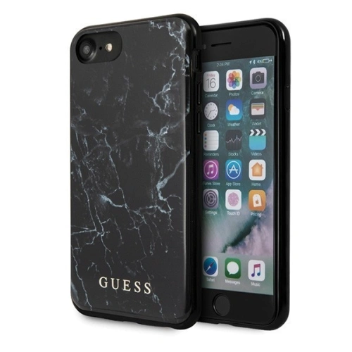 Kup Etui Guess GUHI8PCUMABK Apple iPhone SE 2022/SE 2020/8/7 negru/black Marble - GUE455BLK - {ean13} - Sklep Home Screen