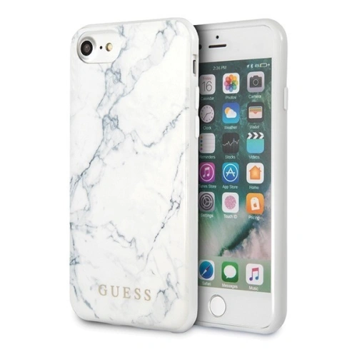 Buy Guess GUHI8PCUMAWH Apple iPhone SE 2022/SE 2020/8/7 white Marble - GUE456WHT - {ean13} - Home Screen Store Europe