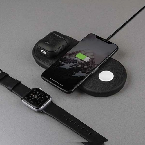 Kup UNIQ Ład. indukcyjna Aereo 3w1 10W Fast charge czarny/charcoal black (LITHOS Collective) - UNIQ160BLK - {ean13} - Sklep Home Screen
