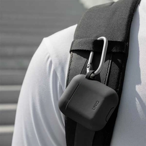 Kup Etui UNIQ Vencer Apple AirPods 1/2 Silicon bej/sablon închis bej - UNIQ159SNDBEI - {ean13} - Sklep Home Screen