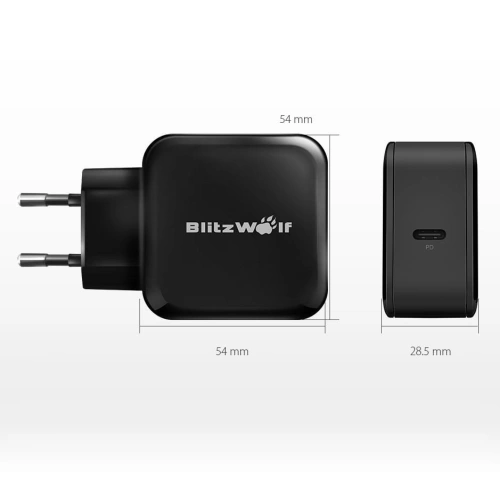 Kup Ładowarka sieciowa USB typu C BlitzWolf BW-S10 30W czarna - BLZ212BLK - {ean13} - Sklep Home Screen
