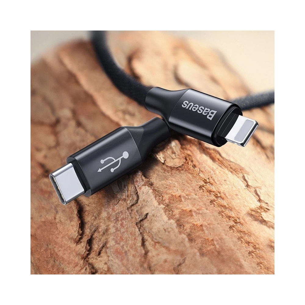 Kabel Baseus Yiven Typ C / Ligtning 2m 2A (czarny)