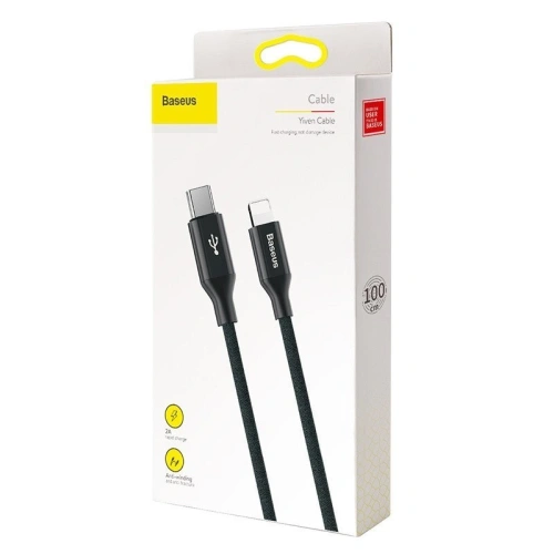 Kup Baseus Kabel Yiven Typ C / Ligtning 2m 2A (schwarz) - BSU1323BLK - {ean13} - Sklep Home Screen