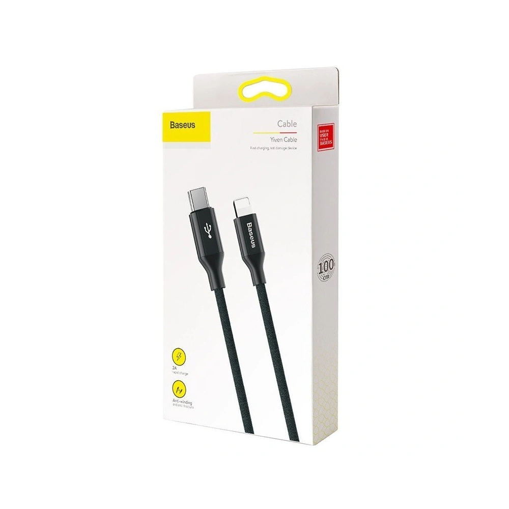 Kabel Baseus Yiven Typ C / Ligtning 2m 2A (czarny)