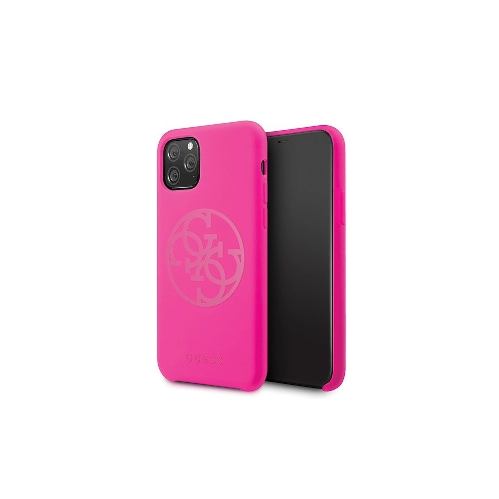 Etui Guess GUHCN58LS4GFU Apple iPhone 11 Pro fuksja/fuchsia hard case Silicone 4G Tone On Tone