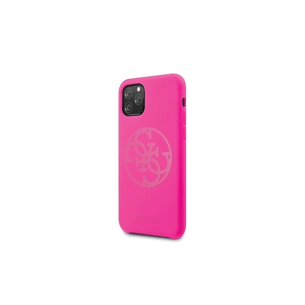 Etui Guess GUHCN58LS4GFU Apple iPhone 11 Pro fuksja/fuchsia hard case Silicone 4G Tone On Tone
