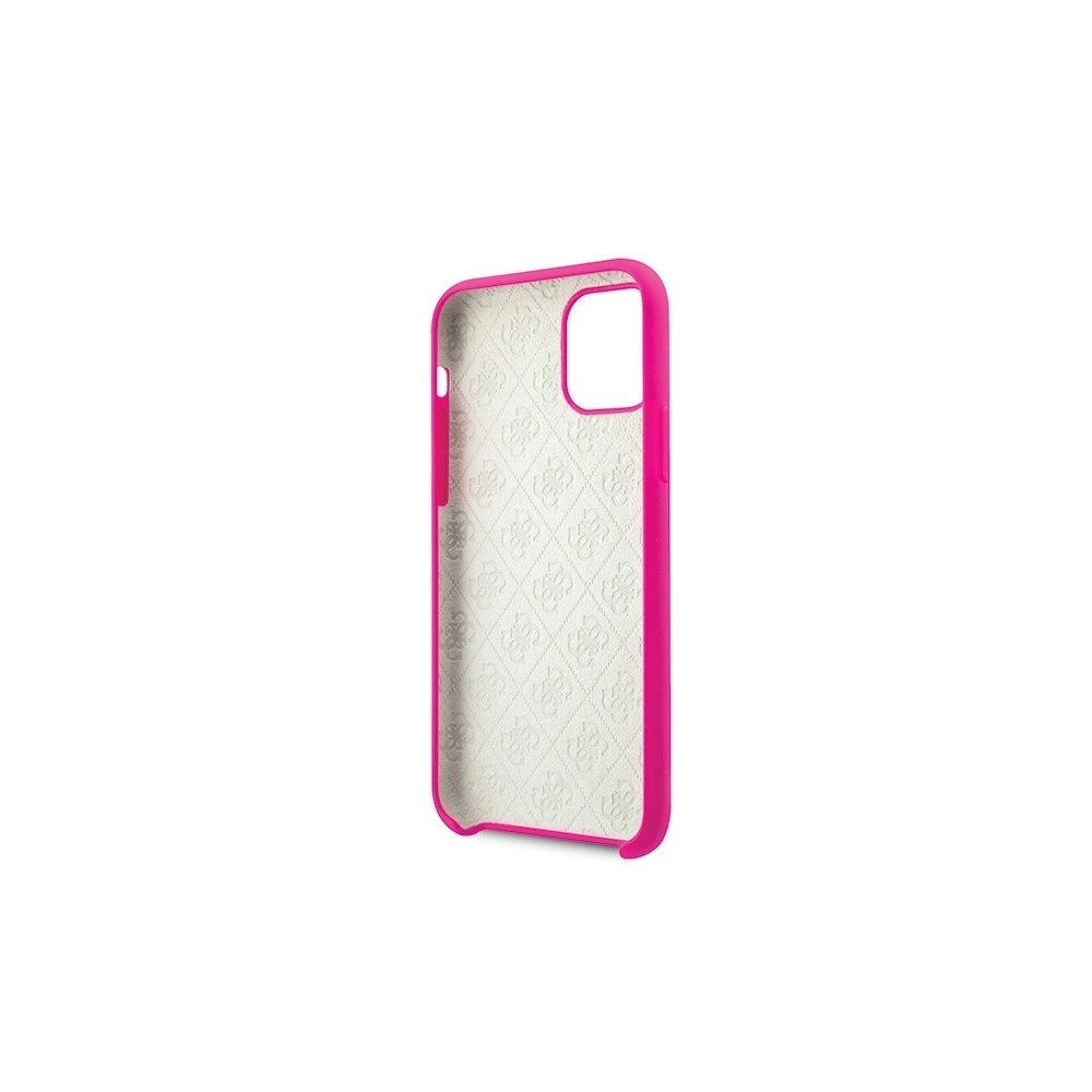 Etui Guess GUHCN58LS4GFU Apple iPhone 11 Pro fuksja/fuchsia hard case Silicone 4G Tone On Tone