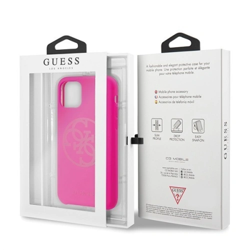 Kup Guess Apple Tasche GUHCN58LS4GFU iPhone 11 Pro fuchsia/fuchsia Hartschale Silikon 4G Tone On Tone - GUE459FKS - {ean13} - Sklep Home Screen