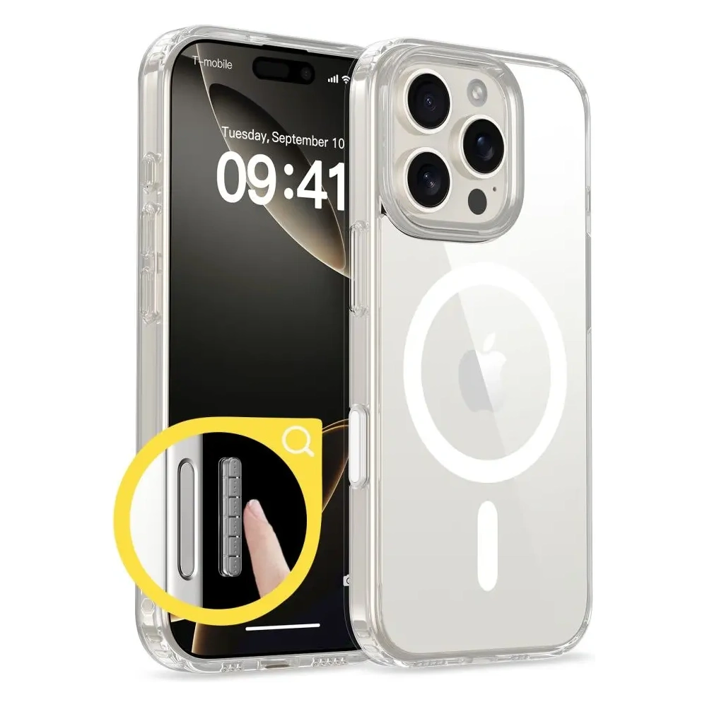 Etui Tech-Protect Flexair Hybrid CC MagSafe Apple iPhone 16 Pro Max Clear