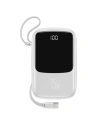 Powerbank Baseus Qpow s kabelem USB-C, 10000mAh, 3A, 15W (bílý)